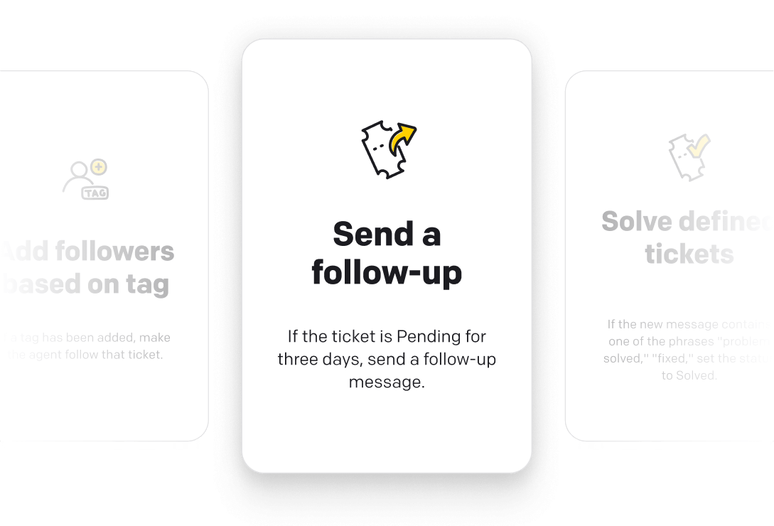 Automation templates in HelpDesk app