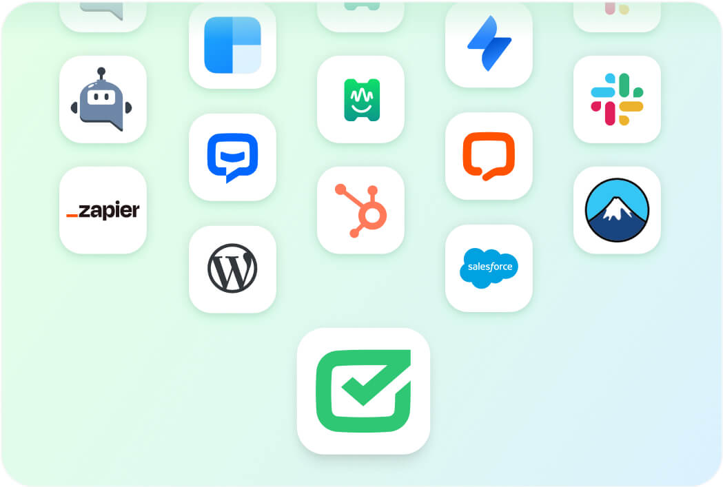 View of integrations in the HelpDesk app