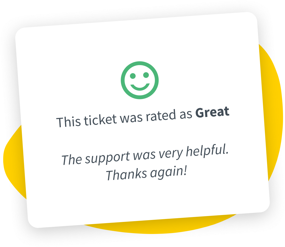 Screenshot of a thank you message