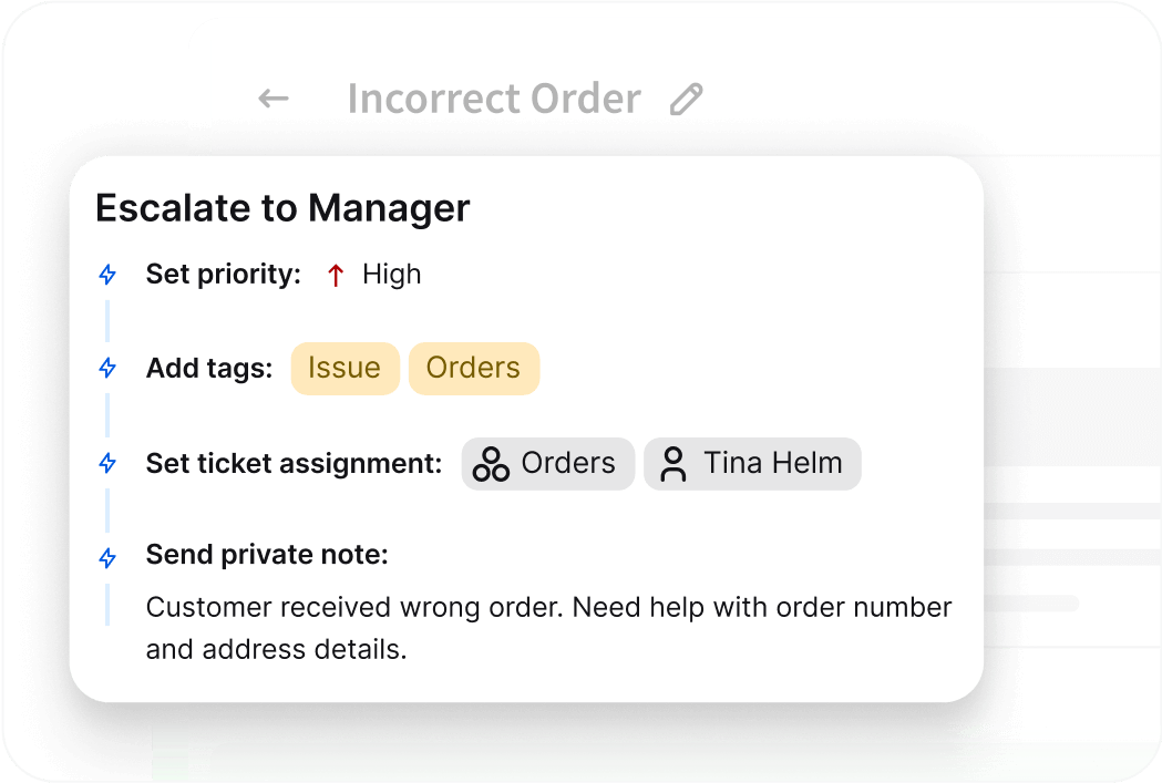 HelpDesk Workflows for Ecommerce view