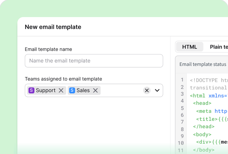 Multiple email templates in HelpDesk