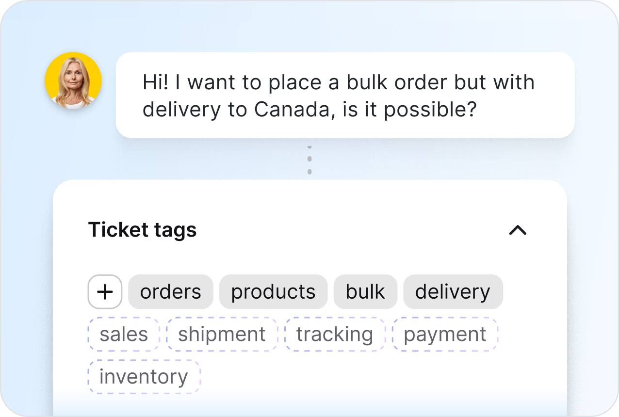 AI tag suggestions in HelpDesk