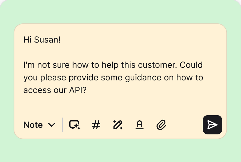 Private notes in HelpDesk tickets