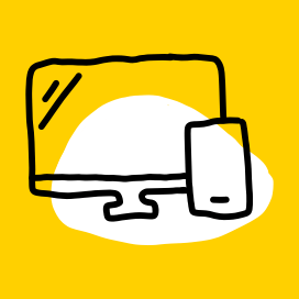 Illustration Different devices - desktop and mobile