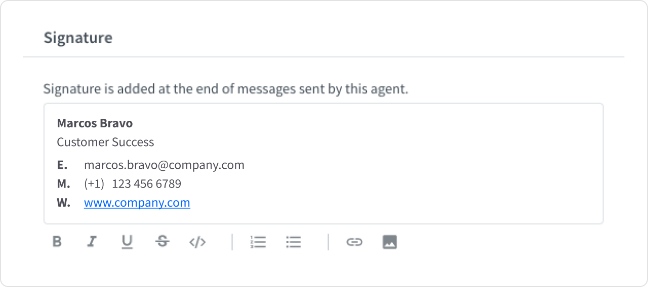 Setting up signature in HelpDesk