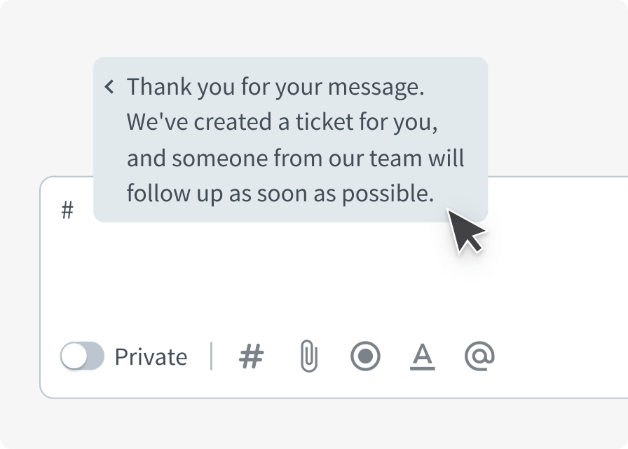 Canned responses in HelpDesk