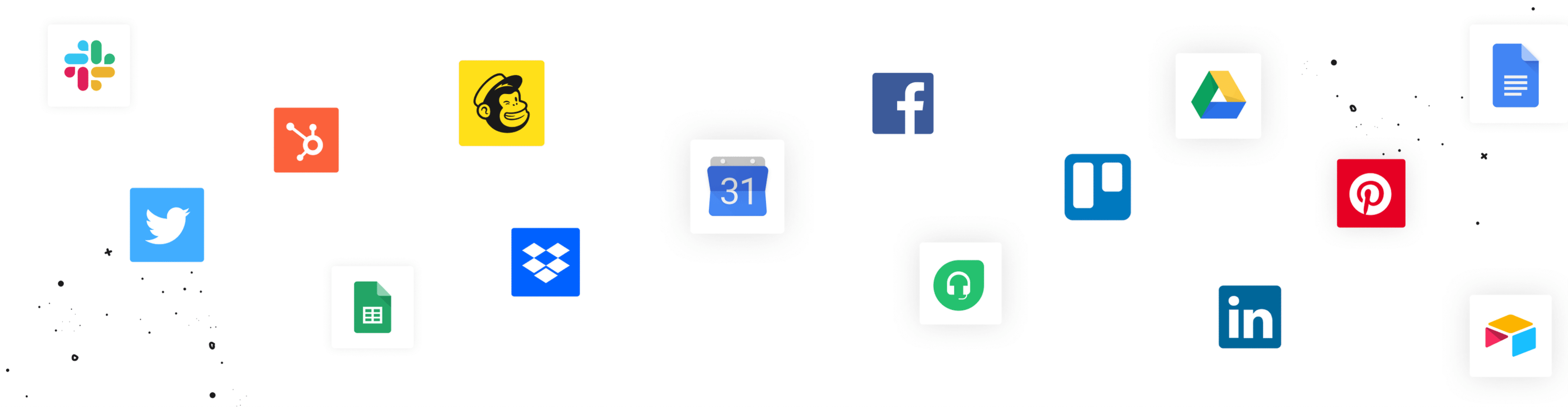 Different apps that can be integrated with HelpDesk through Zapier.