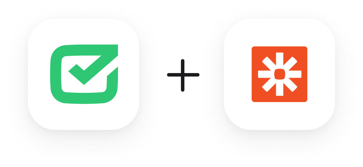 HelpDesk plus Zapier logos