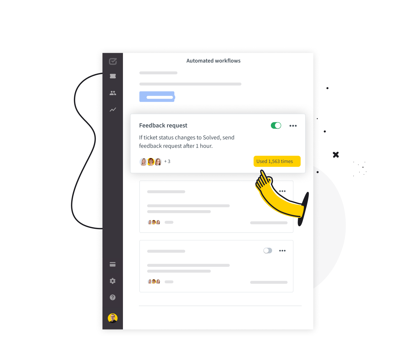 Workflow view use example in help desk application