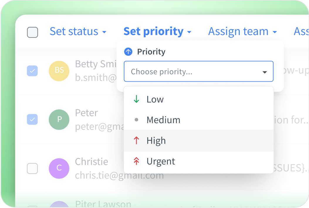 Manage messages in HelpDesk