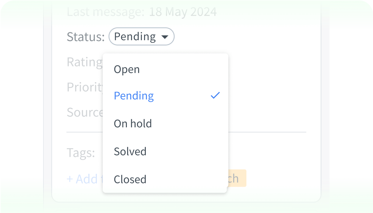 Statuses in HelpDesk