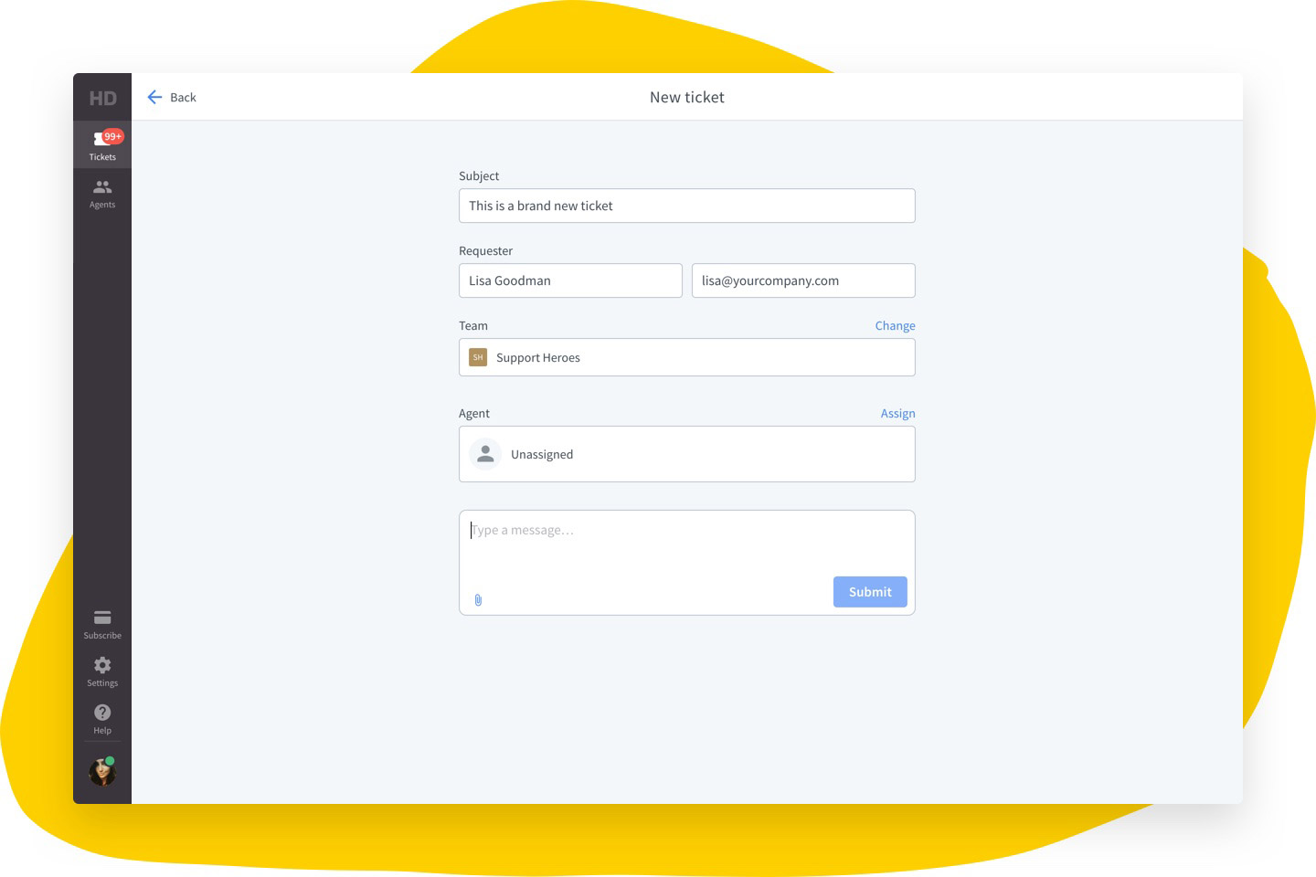 HelpDesk - Creating a ticket view