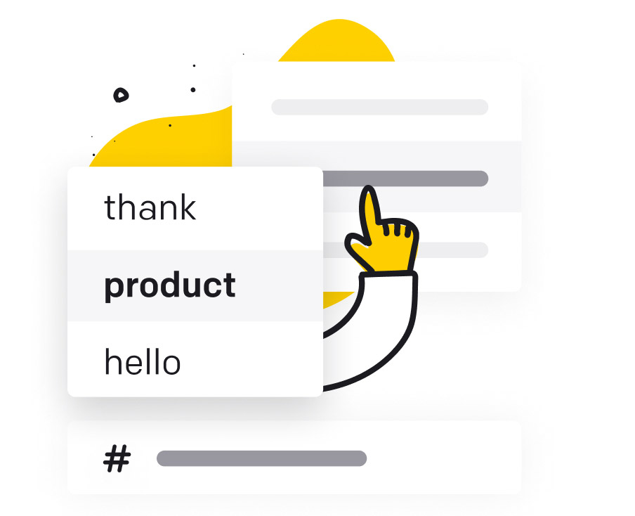 Screenshot of Canned responses in the HelpDesk application